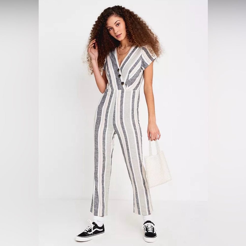 Urban Outfitters Deep V Jumpsuit